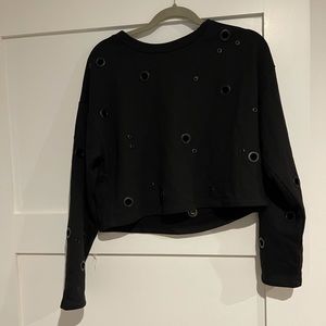 Alo yoga cropped sweatshirt with metal details